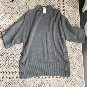 Loft outlet gray sweater poncho